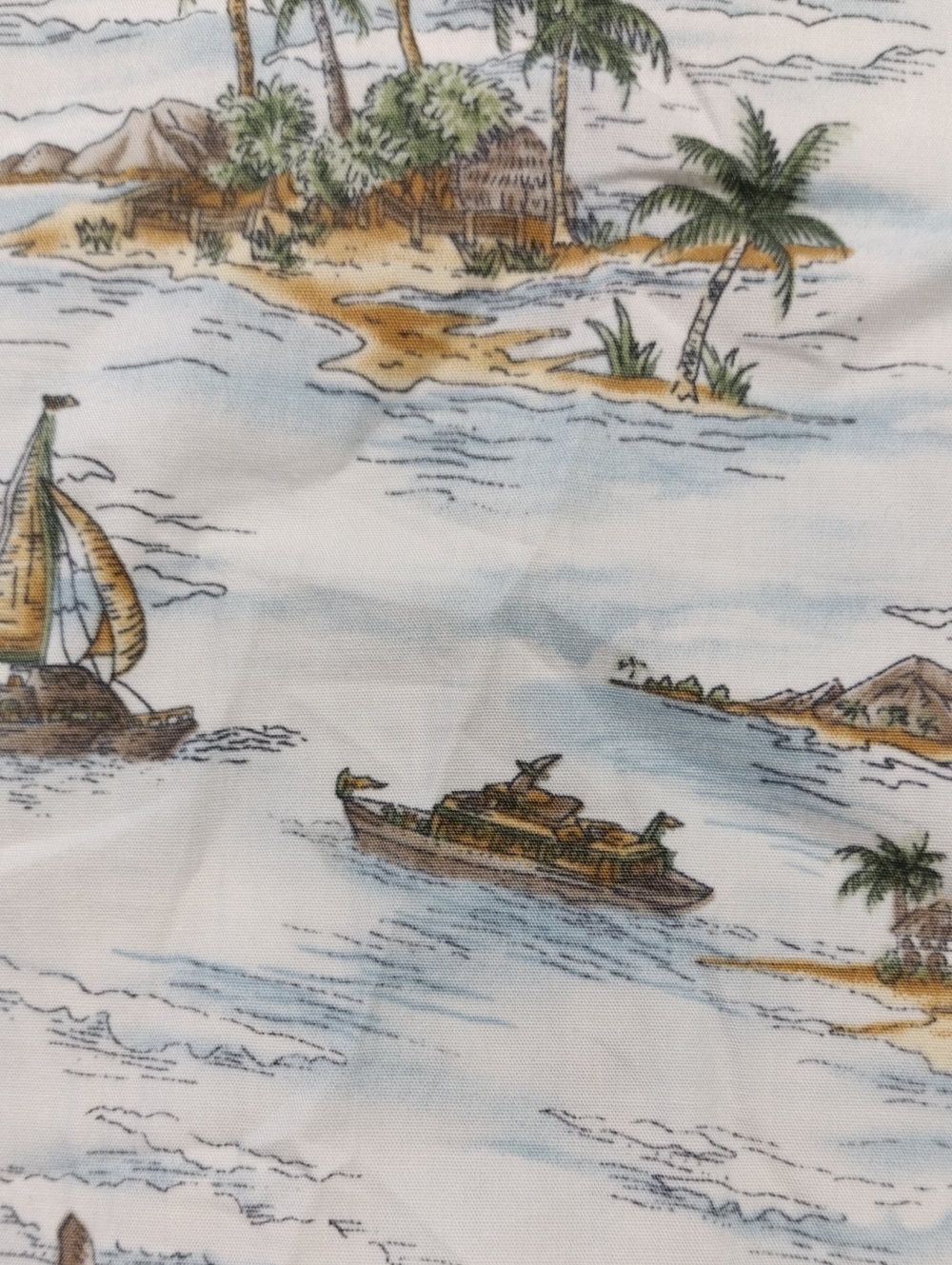 Pierre Cardin White Floral Tropical Print Shirt Size Medium #33 - Picture 11 of 11